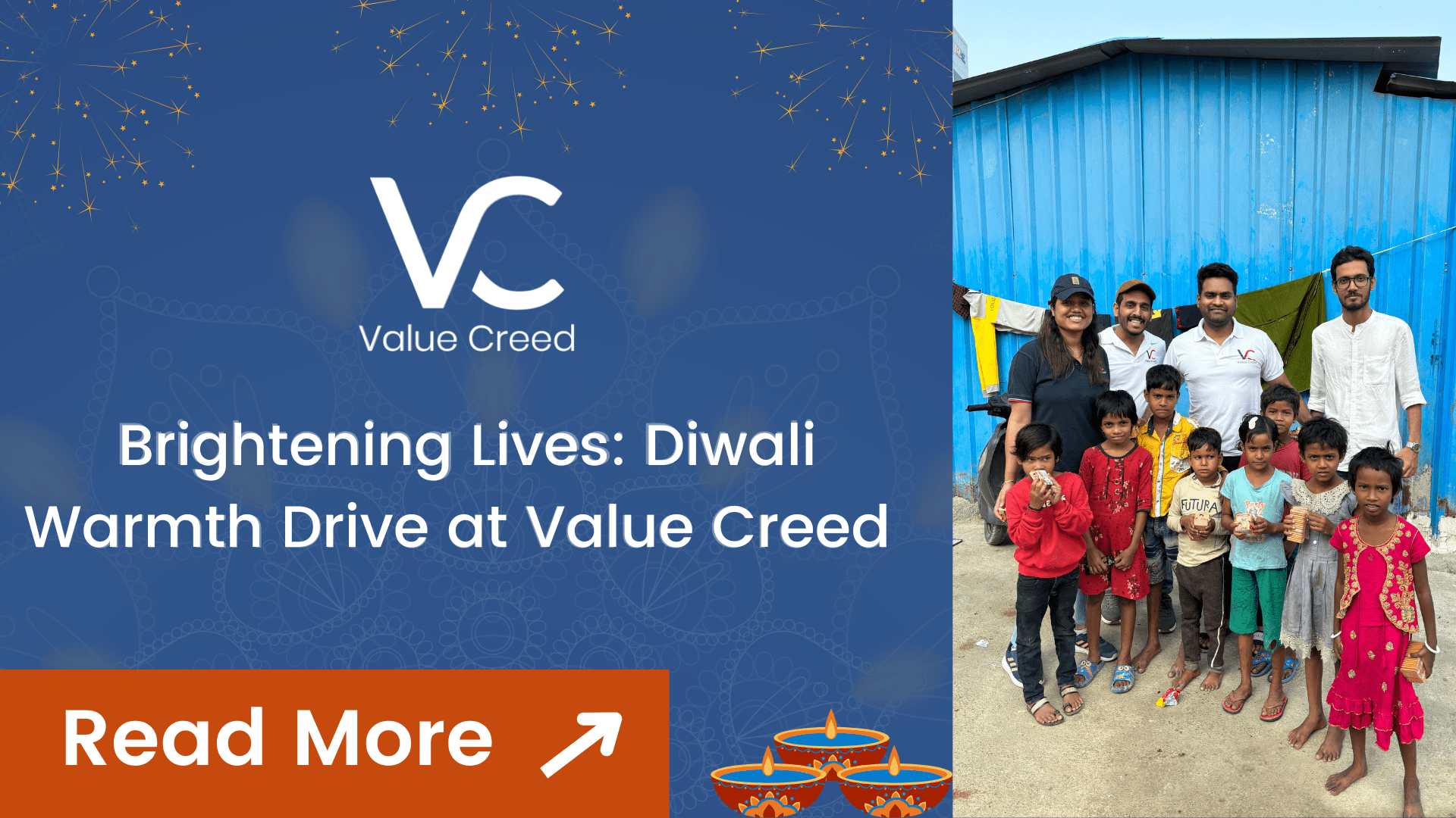 Brightening Lives: Diwali Warmth Drive at Value Creed